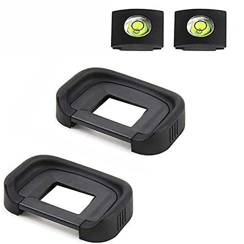 ULBTER EB Eyepiece Eyecup Eye Cup for Canon EOS 90D/80D/70D/60D/50D/40D/20D/5D Mark II/5D Mark I/6D Mark II/6D Mark I (2-Pack), ULBTER viewfinder Eyecup with Hot Shoe Cover - Image 1